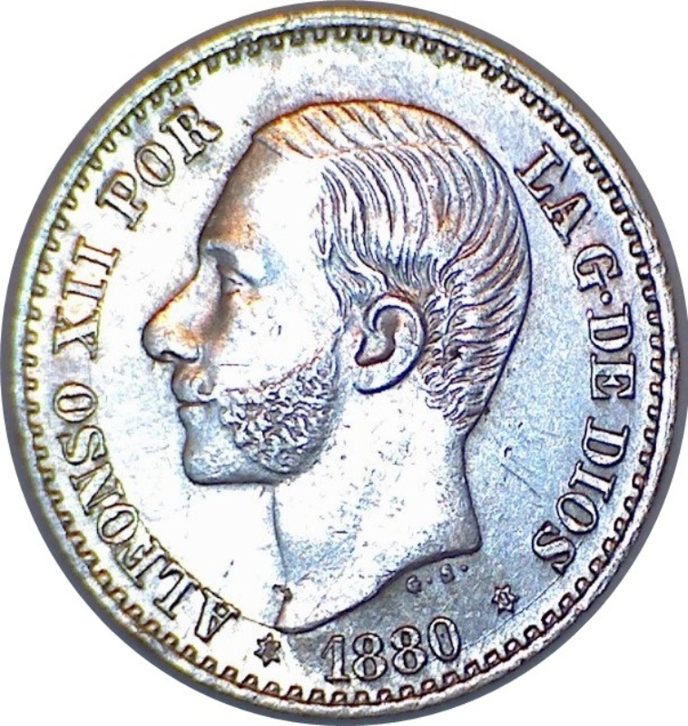 Anverso de 50 Céntimos - Alfonso XII