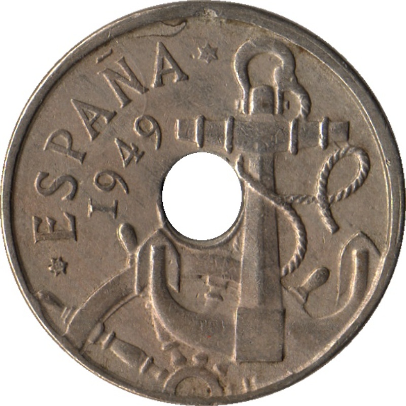 Anverso de 50 Céntimos (Ancla; Flechas hacia arriba)