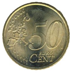 Reverso de 50 Céntimos de euro (1er tipo; 1er mapa)