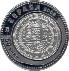 Anverso de 50 Euros (50 Reales “Cincuentín” de Felipe III)