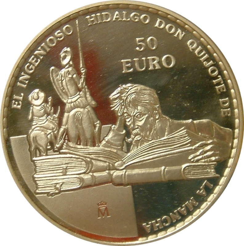 Reverso de 50 Euros (Don Quijote de la Mancha)