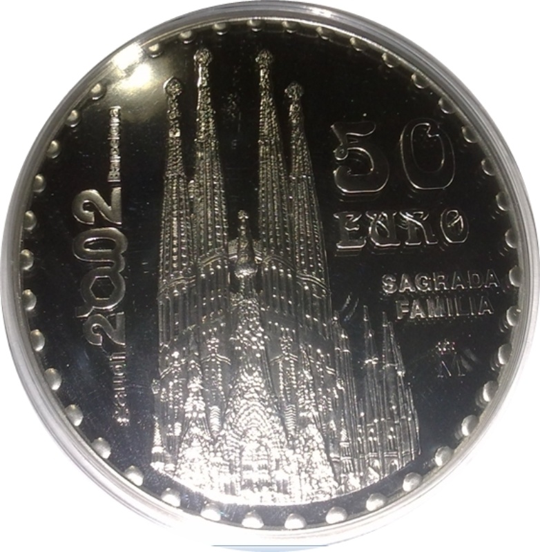 Reverso de 50 Euros (Gaudi - La Sagrada Familia)
