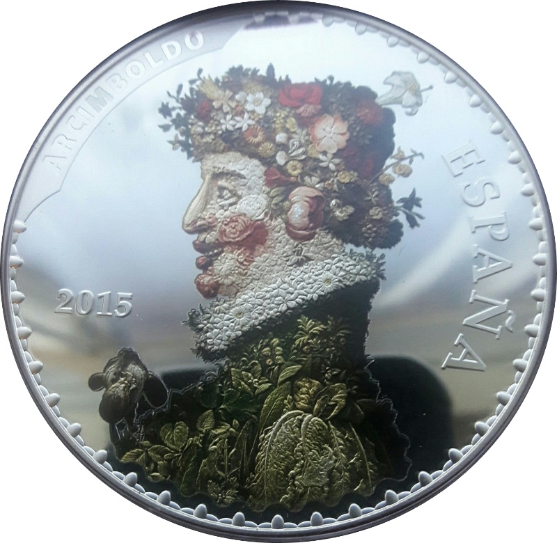 Moneda 50 Euros (Giuseppe Arcimboldo - Diego Velázquez) | 2015 - Anverso Anverso de 50 Euros (Giuseppe Arcimboldo - Diego Velázquez)