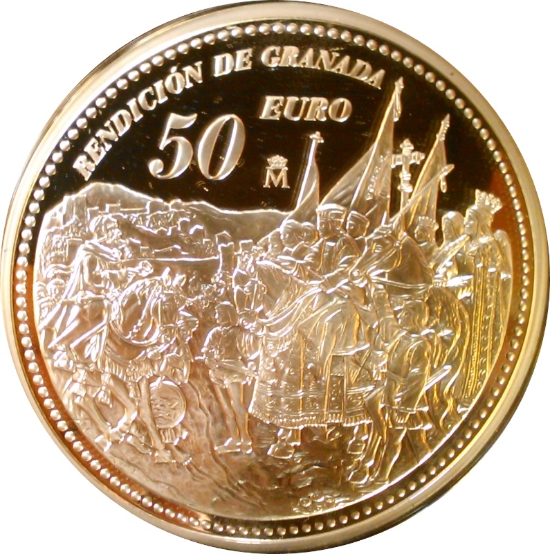 Reverso de 50 Euros (Isabel I de Castilla)