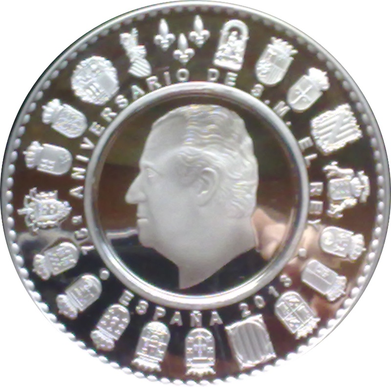 Moneda 50 Euros - Juan Carlos I (75 cumpleaños) | 2013 - Anverso Anverso de 50 Euros - Juan Carlos I (75 cumpleaños)