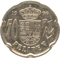 Reverso de 50 Pesetas (Felipe V)