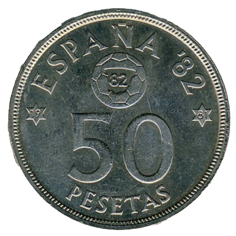 Anverso de 50 Pesetas - Juan Carlos I (España '82)