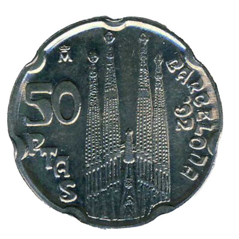 Anverso de 50 Pesetas - Juan Carlos I (Sagrada Familia)