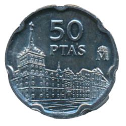 Anverso de 50 Pesetas (Juan de Herrera)