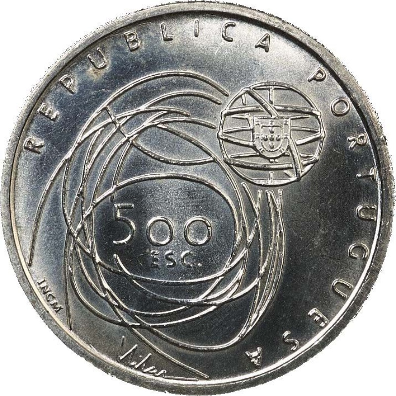 Moneda 500 Escudos (Capital Cultural Porto-Europea, emisión Proof) | 2001 - Anverso Anverso de 500 Escudos (Capital Cultural Porto-Europea, emisión Proof)