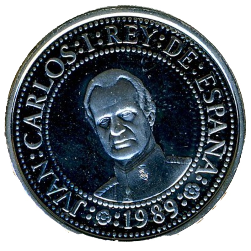 Reverso de 500 Pesetas - Juan Carlos I (escultura maya)