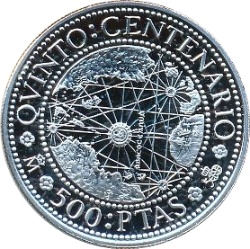Reverso de 500 Pesetas (Juan de la Cosa)