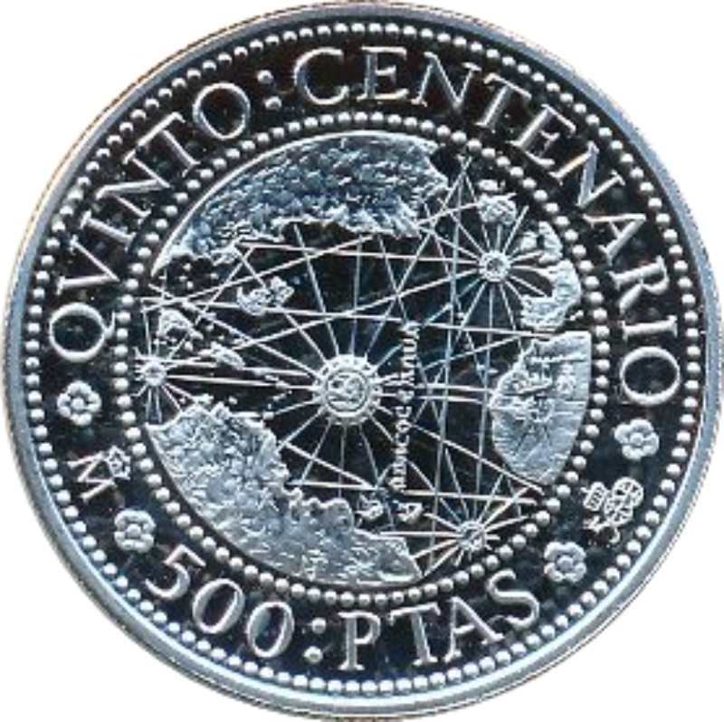 Reverso de 500 Pesetas (Juan de la Cosa)