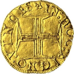 Reverso de 500 Reales "Corona Cerrada" - Sebastião I (ceca de Lisboa)