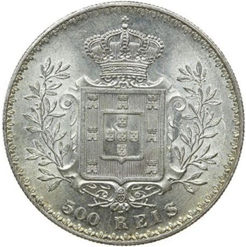 Reverso de 500 Reales (Réais) - Carlos I
