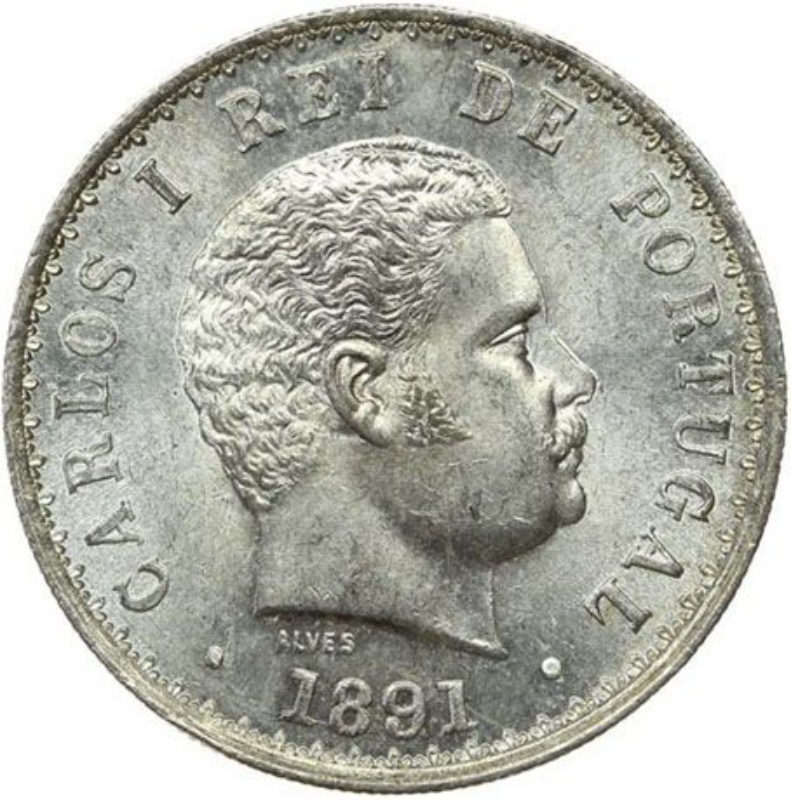 Anverso de 500 Reales (Réais) - Carlos I