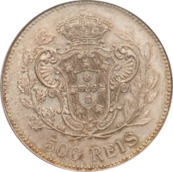 Reverso de 500 Reales (Réais) - Manuel II