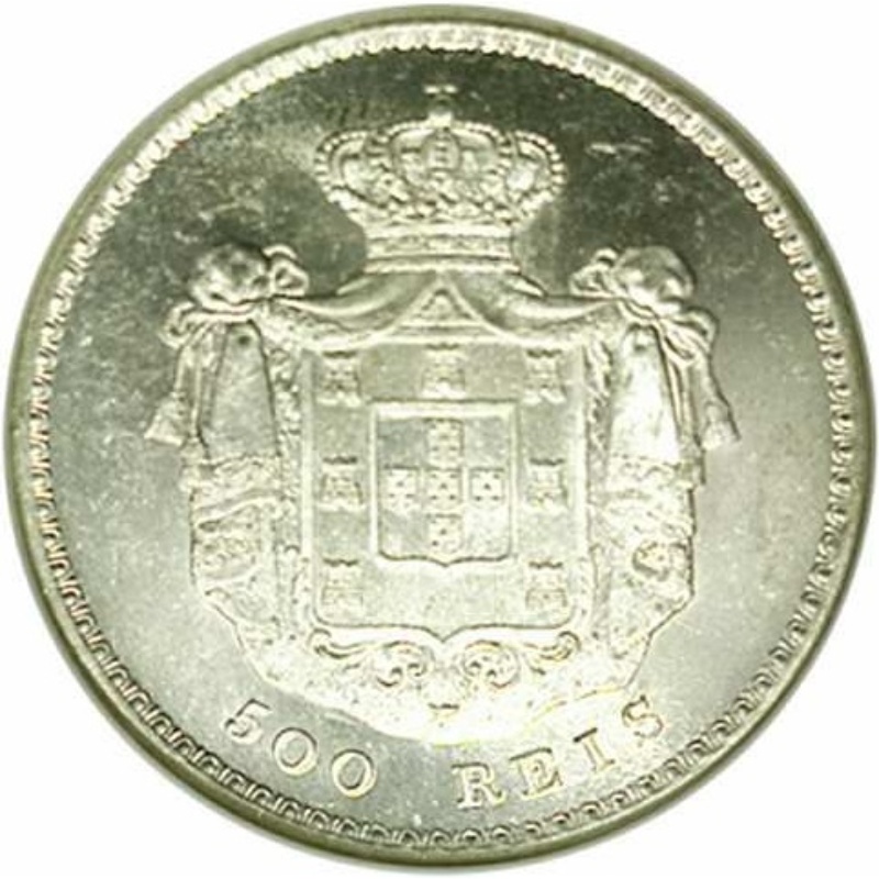 Reverso de 500 Reales (Réais) - Pedro V