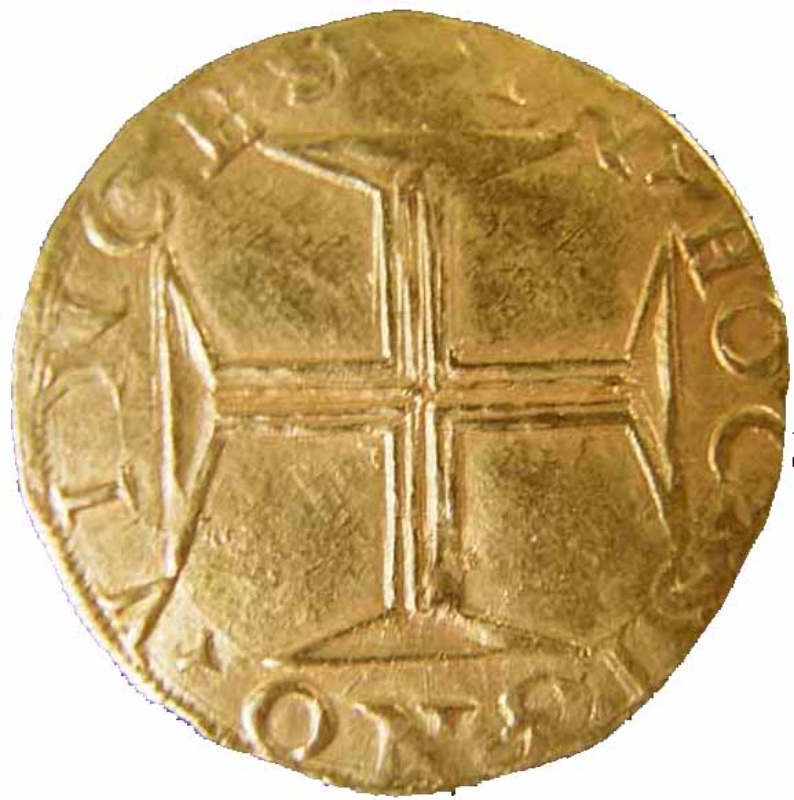 Reverso de 500 Reales (Réais) - Sebastião I (ceca de Lisboa)