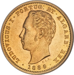 Anverso de 5000 Reales (Réais) - Luiz I