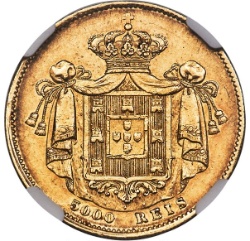 Reverso de 5000 Reales (Réais) - María II