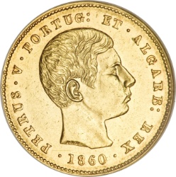 Anverso de 5000 Reales (Réais) - Pedro V