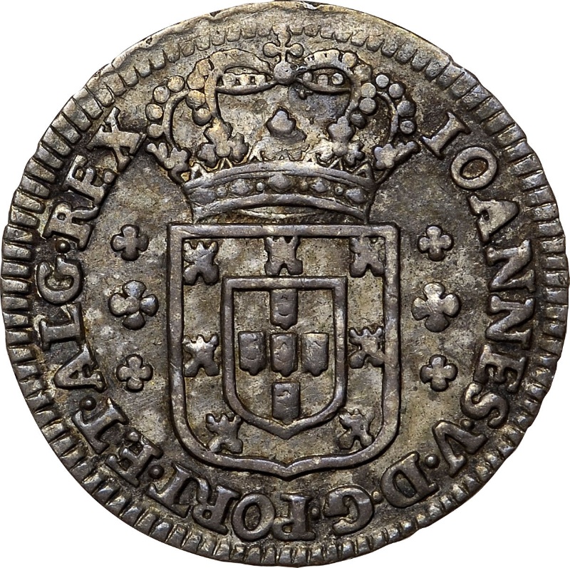 Moneda 6 Vinténs - João V | 1706 - 1750 - Anverso Anverso de 6 Vinténs - João V