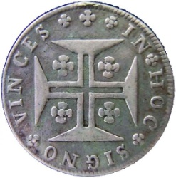 Reverso de 6 Vinténs de Real (Réais) - María I andamp; pedro iii
