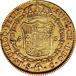 Reverso de 8 Escudos - Carlos III