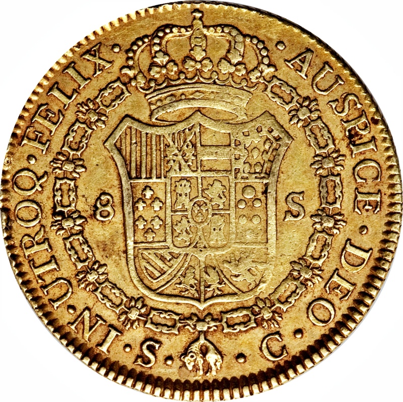 Moneda 8 Escudos - Carlos III | 1786 - 1788 - Reverso Reverso de 8 Escudos - Carlos III