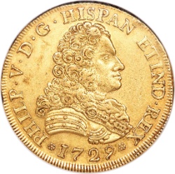 Anverso de 8 Escudos - Felipe V