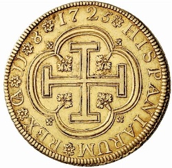 Reverso de 8 Escudos - Felipe V (Cuenca)