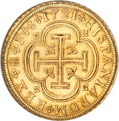 Reverso de 8 Escudos - Felipe V (Segovia, 1er tipo)