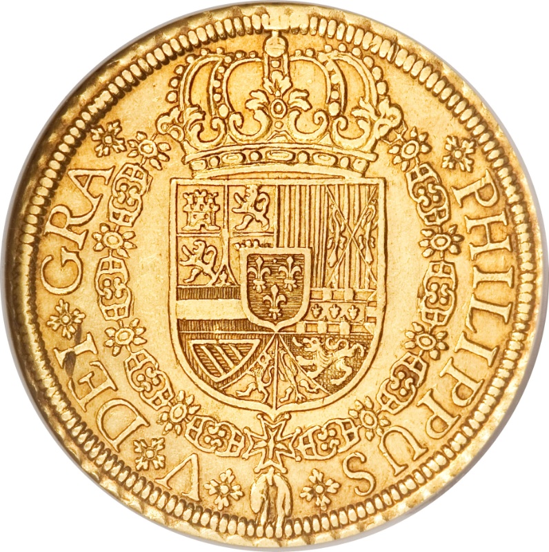 Moneda 8 Escudos - Felipe V (Segovia, 1er tipo) | 1721 - 1723 - Anverso Anverso de 8 Escudos - Felipe V (Segovia, 1er tipo)