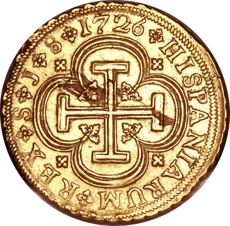 Moneda 8 Escudos - Felipe V (Sevilla, 2º tipo) | 1719 - 1729 - Reverso Reverso de 8 Escudos - Felipe V (Sevilla, 2º tipo)