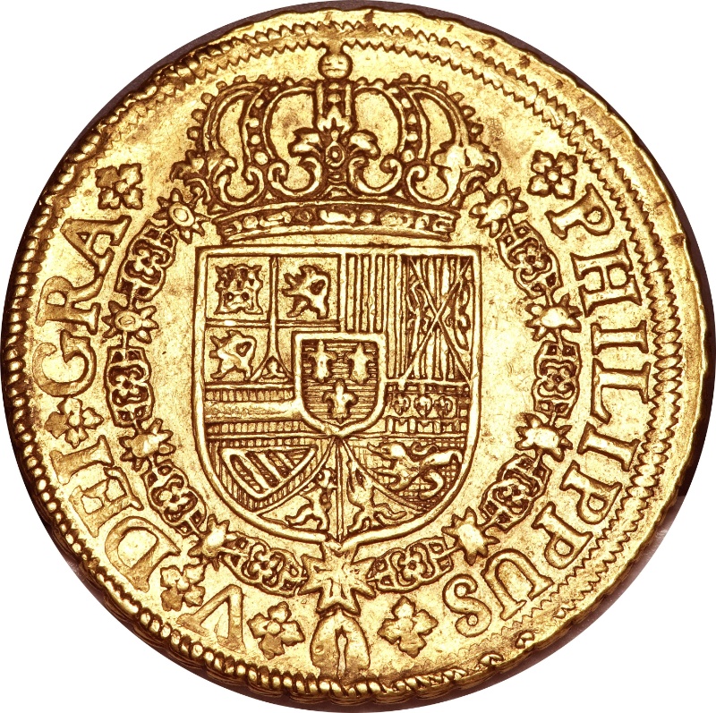 Moneda 8 Escudos - Felipe V (Sevilla, 2º tipo) | 1719 - 1729 - Anverso Anverso de 8 Escudos - Felipe V (Sevilla, 2º tipo)