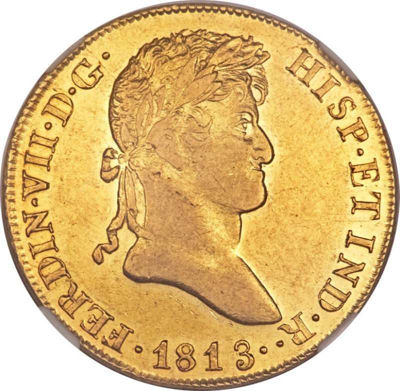 Moneda 8 Escudos - Fernando VII (Cataluña) | 1813 - 1814 - Anverso Anverso de 8 Escudos - Fernando VII (Cataluña)