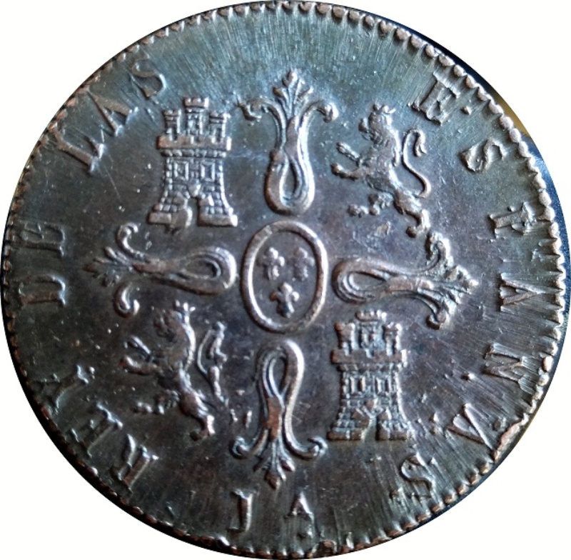 Reverso de 8 Maravedís - Fernando VII (Segovia, Constitucional)