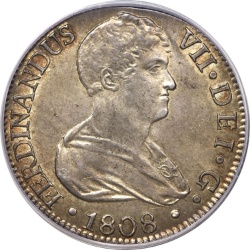 Anverso de 8 Reales - Fernando VII (Sevilla, 1er retrato)