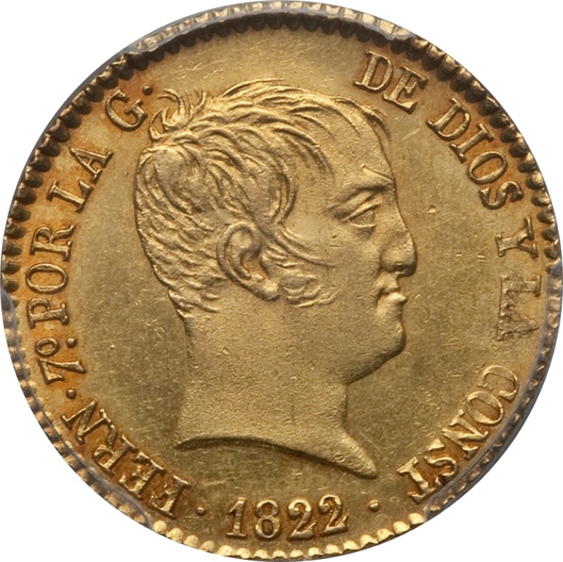 Moneda 80 Reales - Fernando VII | 1822 - 1823 - Anverso Anverso de 80 Reales - Fernando VII