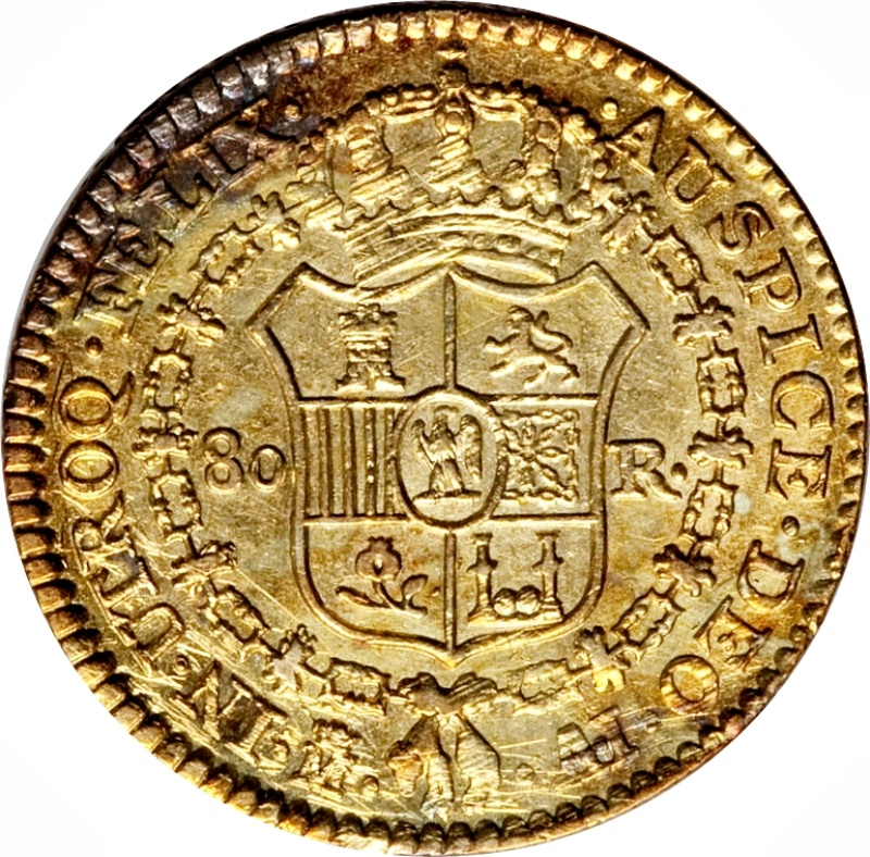 Moneda 80 Reales - José I Bonaparte | 1809 - 1810 - Reverso Reverso de 80 Reales - José I Bonaparte