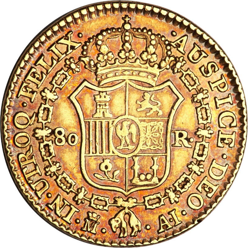 Moneda 80 Reales - José I Bonaparte | 1811 - 1813 - Reverso Reverso de 80 Reales - José I Bonaparte