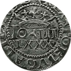 Anverso de 80 Reales (Réais) (LXXX) "Real Português Dobrado" - João III (Cruz con estrellas, Lisboa)