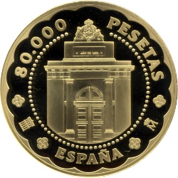 Anverso de 80.000 Pesetas (Ceca de Segovia)