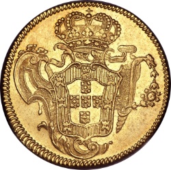 Reverso de Peça - José I (ceca de Lisboa, Bahía y Río)