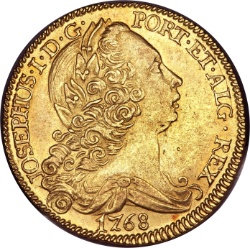 Anverso de Peça - José I (ceca de Lisboa, Bahía y Río)