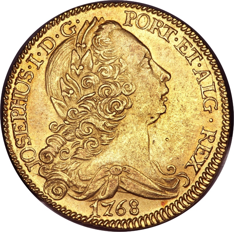 Anverso de Peça - José I (ceca de Lisboa, Bahía y Río)