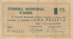 Anverso de 1 Peseta (Amer)