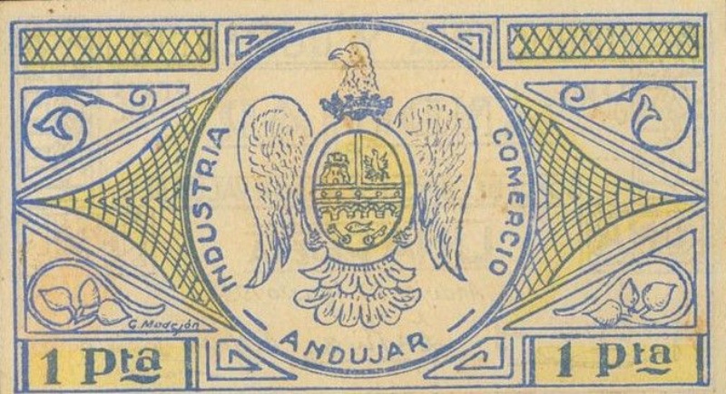Reverso de 1 Peseta (Andújar)