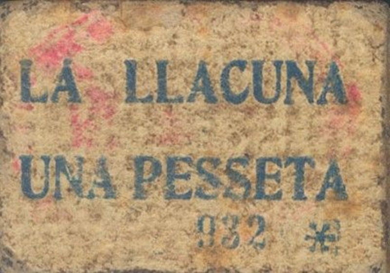 Anverso de 1 Peseta (La Llacuna)